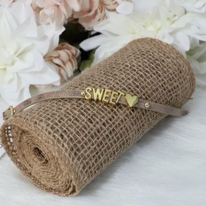 BCBG Sweetheart Affirmation Bracelet Tan New